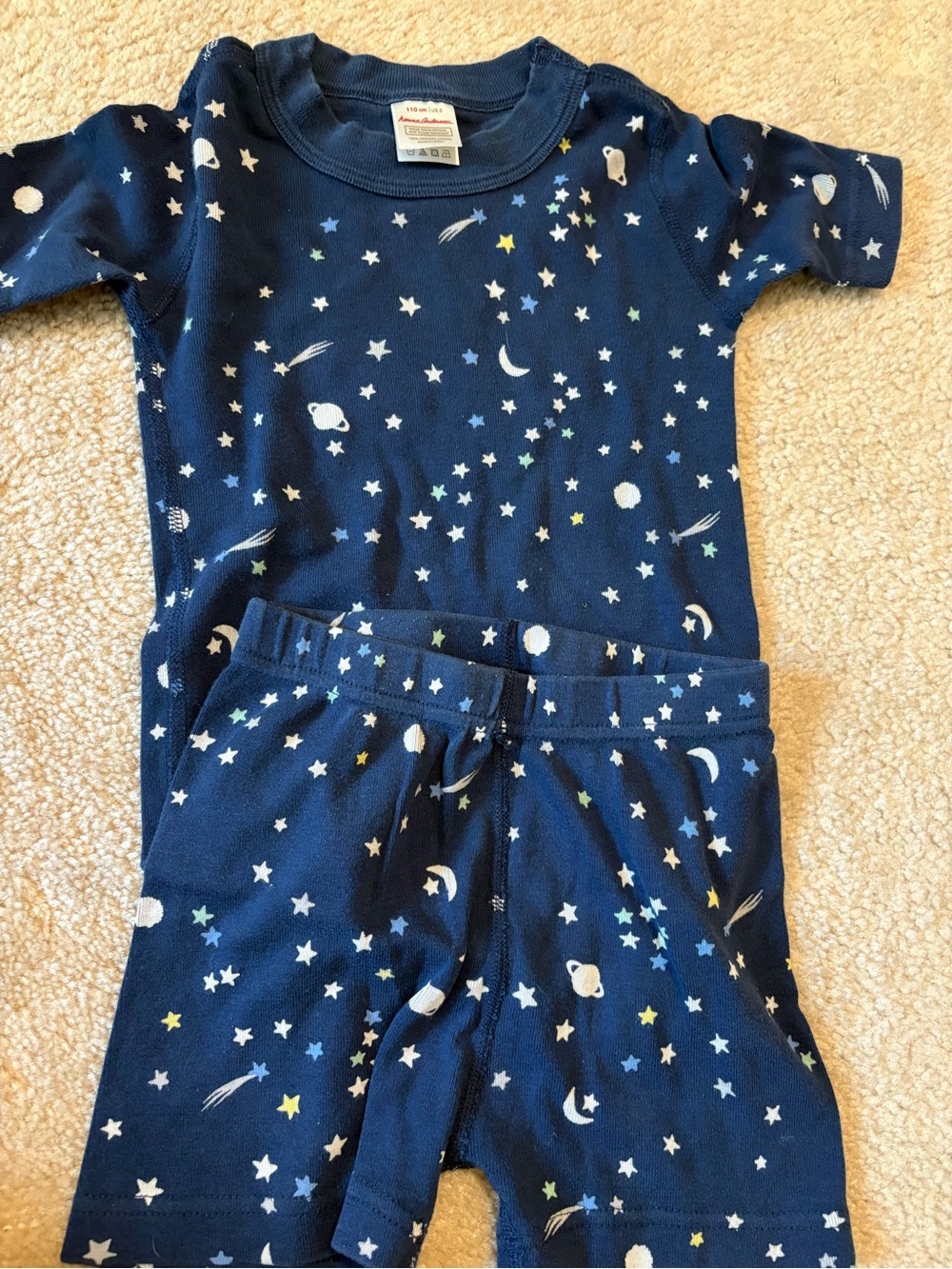 Hanna Andersson Navy Space Stars Pajama Set